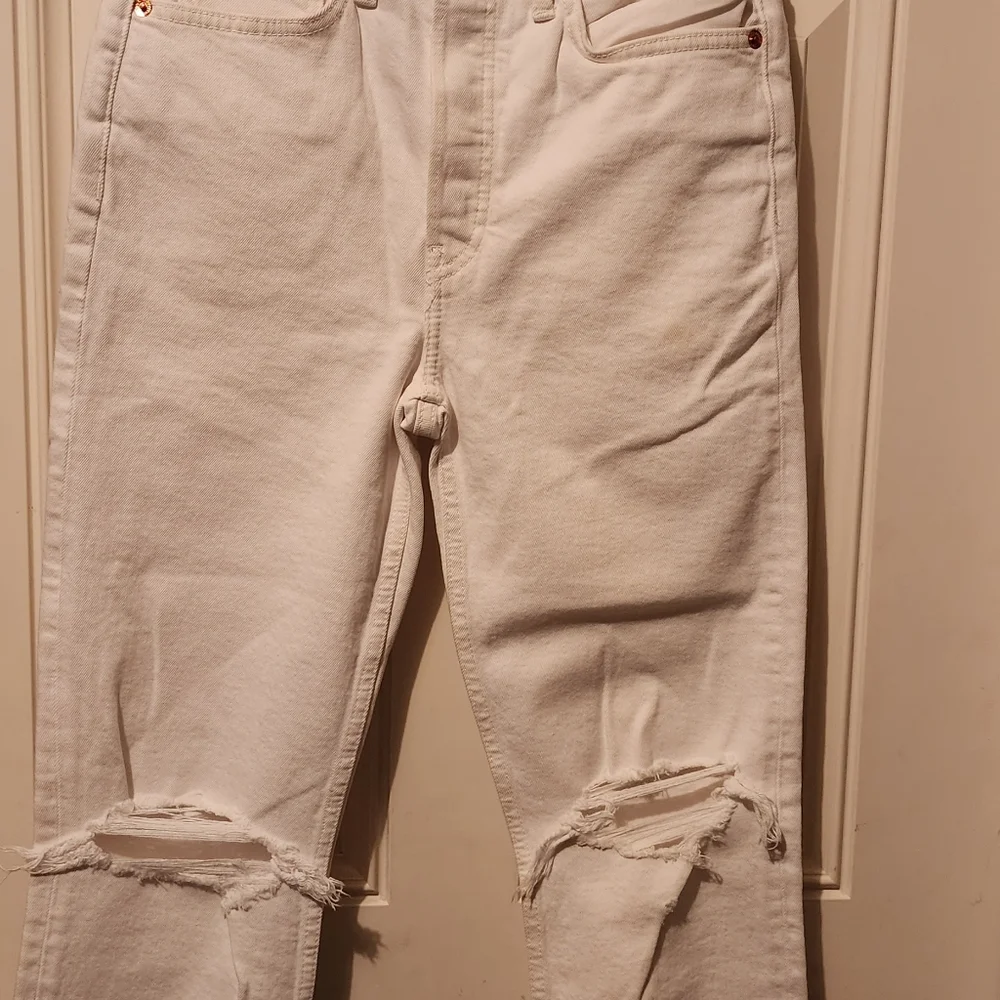 RE/DONE 90'high rise ankle crop distressed jeans - Picture 7 of 8